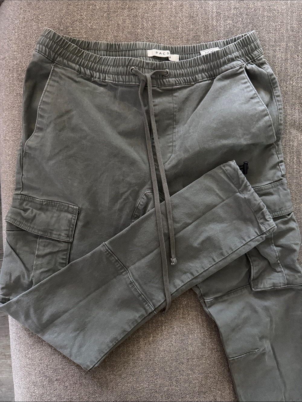Olive Green Men's Cargo Jogger Pants